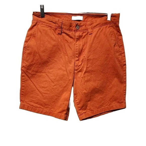 Nautica Men's flat front bermuda shorts Orange sz 33 Pristine - Picture 1 of 8